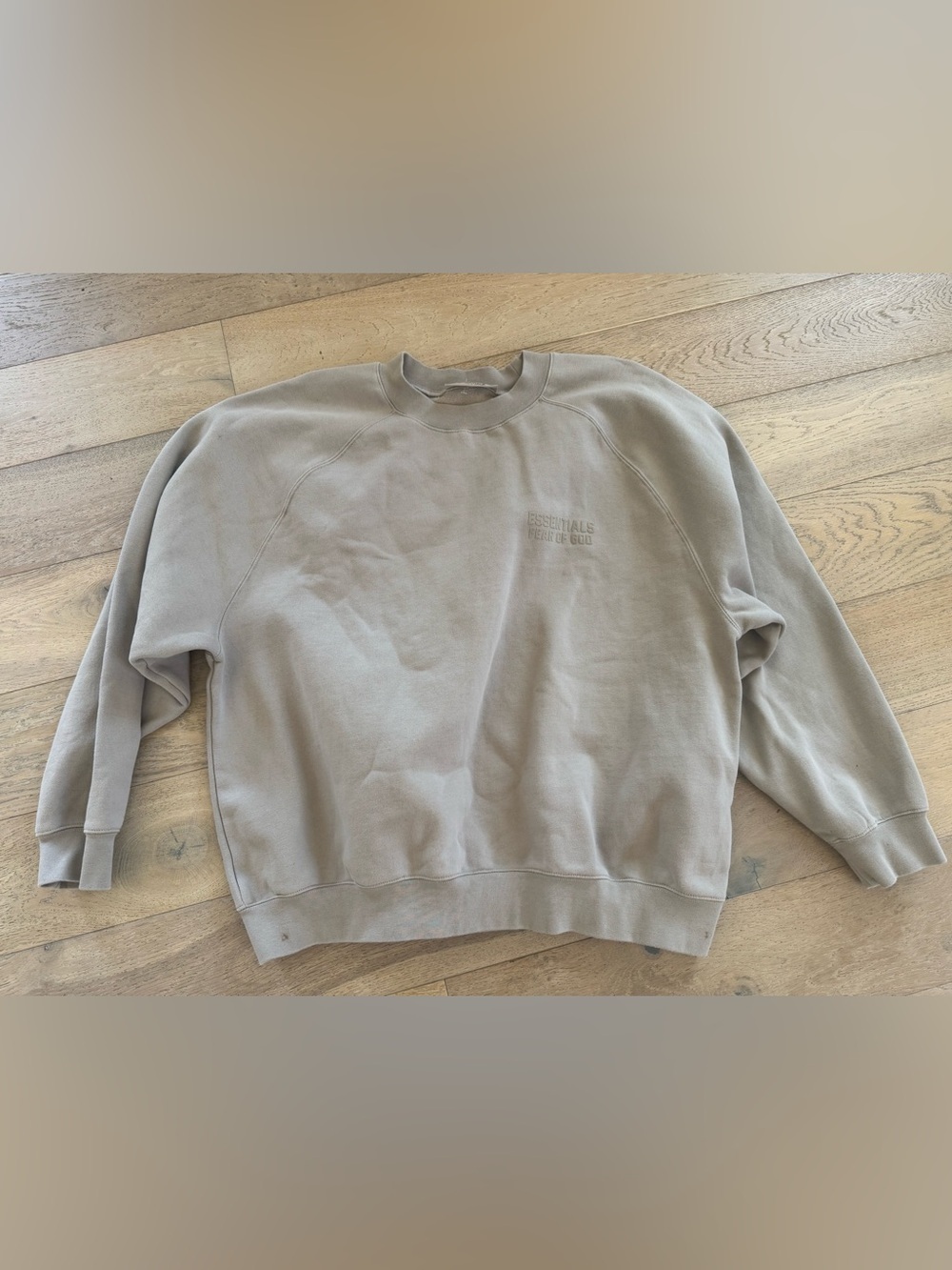 Fear of God Essentials Crewneck Sweatshirt - Taupe/Tan - Size XXL - Authentic